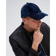 Asos Baseball Cap In Navy Velour 15 Liked On Polyvore Featuring Men S Fashion Men S Accessories Men S Hats Blue Mens 5 Hats For Men Asos Baseball Cap
