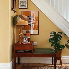Light Airy Cheerful Farrow Ball S Hay Makes For A Happy Home It Works Beautifully With The Midcentury Modern Furnitur Farrow Ball Home Big Living Rooms
