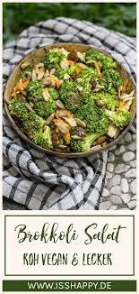 Roh Veganer Brokkolisalat Mit Tahini Dressing Rezept Brokkoli Salate Roh Vegan Gesunde Vegane Rezepte