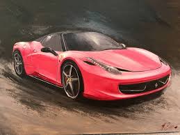 Share to twitter share to facebook share to pinterest. Ferrari 458 Pink Painting By Emma Syniuk Saatchi Art