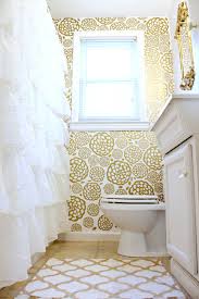 See more ideas about wallpaper, bathroom wallpaper, toile wallpaper. Gold Glam Bathroom Makeover