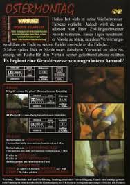 Ostermontag est un film (1h 05min) de heiko fipper avec heiko fipper, andreio fiore, stephan fipper. Ihr Uncut Dvd Shop Ostermontag 1991 Fsk 18 Dvds Blu Ray Online Kaufen