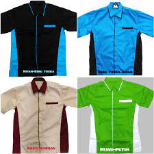 Katun adalah bahan yang cocok untuk membuat kemeja pria dan wanita. Seragam Kerja Drill Seragam Karyawan Kemeja Drill Baju Bengkel Shopee Indonesia