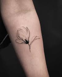 Delicate X Ray Magnolia Flower Tattoo By Jakub Nowicz Inked On The Left Forearm Girly Tattoos Tattoos Trendy Tattoos