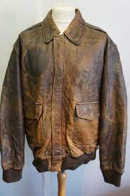 Vintage Distressed A2 Usaf Leather Flying Bomber Jacket Size 2xl Big Jackets Brown Leather Bomber Jacket Flying Jacket