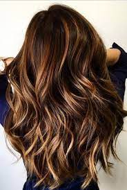 Balayage Layered Wavy Hairstyle Long Haircuts 2017 Blonde And Cinnamon Balayage For Chocolate Brown Hair Hair Styles Long Hair Styles Haircut For Thick Hair