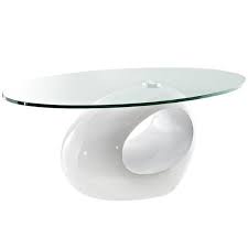 Futuristic Furniture Lexmod Continuum Modern Oval Coffee Table In White Oval Coffee Tables Modern Coffee Tables White Glass Coffee Table