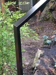 Exterior Modern Handrail For Backyard Steps Seattle Wa Blackbird Iron Design Outdoor Handrail Railings Outdoor Exterior Stair Railing
