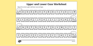 Cut and paste alphabet matching game picture. Upper Case And Lower Case Letters Matching Worksheet