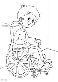 Coloriage Dans Un Fauteuil Roulant Coloriages Gratuits A Imprimer Dessin 25947