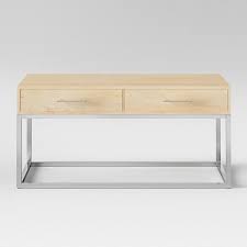Sort by popularity sort by latest sort by price: Project 62 Maison Chrome Wood 2 Drawer Coffee Table