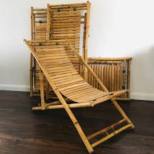 Sold Set Of 4 Vintage Bamboo Deck Chairs Made To Last From Flexible Durable Bamboo In 2020 Bamboo Decking Deck Chairs Outdoor Seating