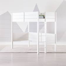 White twin loft bed wood. Parke White Twin Loft Bed Reviews Crate And Barrel