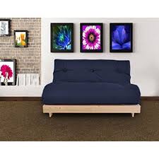 Shop our best selection of blue futons & convertible sofa beds to reflect your style and inspire your home. Complete Double 2 Seater Futon Sofabed Wooden Base And Futon Mattress In Navy Blue Http Www Amazon Co Uk Dp B00g25jff8 Futon Futon Decor Futon Living Room
