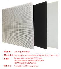 I selected a readily available hepa h13 rated filter normally used in cheap vacuum cleaners and available from bunnings warehouse. 3 In 1 Air Purifier Compound Filter With Hepa Filter Activated Carbon Filter 300 300mm Diy Air Cleaner Filter H12 Level Air Purifier Parts Aliexpress