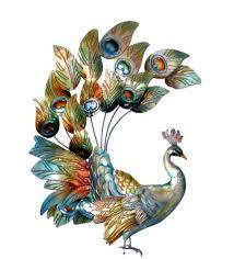 Wall Art Peacock Sculpture Metal Decor Decoration Indoor Outdoor Hanging Pretty Peacock Wall Art Wall Sculpture Art Art