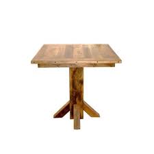 Round rustic table 2 seater chic tall poseur industrial style | rustic kitchen bar breakfast bs11. Rustic Reclaimed Barn Wood Pedestal Pub Table In Counter Or Bar Height 36 Square Top
