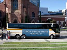 Placeit Print Design Mockup Bus Billboard By A Church Mockup Design Bus Advertising Outdoor Advertising Mockup