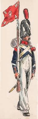 Sergent Porte Fanion De Compagnie De Carabiniers Du 9e Leger 1809 Empire Francais Fanion Regiment