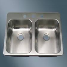 25 x 17 double bowl stainless steel sink