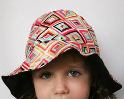 Bold Geometric Child Bucket Hat, Ready to Ship