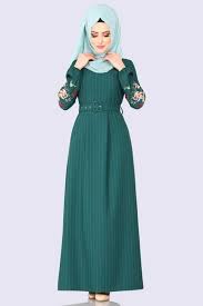 Modaselvim Elbise Kollari Nakisli Cizgili Elbise 3999mb205 Zumrut Elbise The Dress Basortusu Modasi
