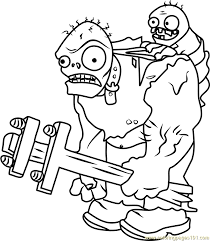 Find more coloring pages online for kids and adults of color pages zombie coloring pages printable plants vs zombies coloring pages to print. Gargantuar Coloring Page For Kids Free Plants Vs Zombies Printable Coloring Pages Online For Kids Coloringpages101 Com Coloring Pages For Kids