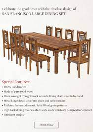 San Francisco Rustic Furniture Dining Table With Chairs Set Large Dining Table Furniture Dining Table Dining Table Chairs