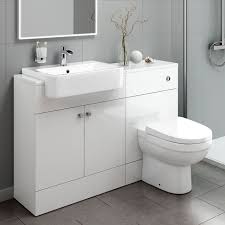 Black Bathroom Cabinets And Storage Units This Toilet And Sink Vanity Storage Unit Features A Built In Toilet And White Ceramic Bathr White Bathroom Furniture Toilet And Sink Unit White Vanity Bathroom
