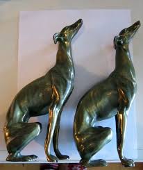 Overstock.com has been visited by 1m+ users in the past month Cast Bronze Vintage Greyhound Dog Statues Set Of 2 Greyhound Sculpture Greyhound Statues Dog Sculpture