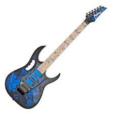 While the original floral pattern jem (the jem77 fp model) was covered in floral fabric before being clear coated, the jem77 bfp had a paper printed pattern glued to the body and headstock before clear coating. Numaonline Ibanez Jem77p Steve Vai Premium Blue Floral