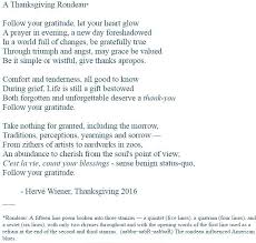 Poetry Poem A Thanksgiving Rondeau By Herve Wiener 2016 Poetry Quotes Poems Poetry