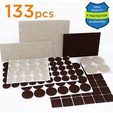X Protector Premium Two Colors Pack Furniture Pads 133 Piece Felt Pads Furniture Feet Brown 106 Beige 27 V Furniture Pads Felt Furniture Pads Furniture Feet
