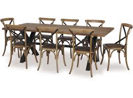 Check out our wooden dining table selection for the very best in unique or custom, handmade pieces from our dining room furniture shops. Cross 9 Pce Dining Suite