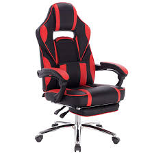 High quality density foam with great support and comfort. Gaming Chair Racing Chair With Leather Cushion With Footrest Synthetic Leather Woltu Eu