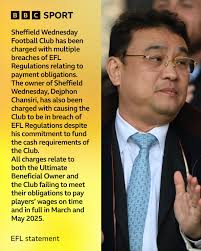 Football Heaven on X: "The EFL has charged Sheffield Wednesday FC and owner  Dejphon Chansiri over wage payment delays in March and May 2025 👇 The club  and Mr Chansiri have 14