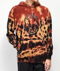 Black And Orange Tie Dye Hoodie Spitfire Bighead Lava Red Tie Dye Hoodie Zumiez Tie Dye Hoodie Red Tie Hoodies