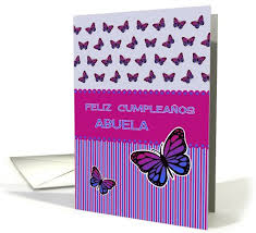 Happy Birthday Quotes In Spanish For Grandma Happy Birthday Spanish Grandmother Butterflies Card Grandma Birthday Card Spanish Birthday Cards Cool Birthday Cards