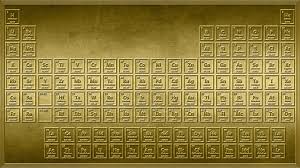 Shiny This 4k Gold Periodic Table Wallpaper Looks As If It Were Stamped Into A Sheet Of Solid Gold Contain Periodic Table Periodic Table Of The Elements Gold