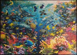 It's why they can't replace a single missing piece of a puzzle because it's really hard to match puzzles that come from the same batches. 9000 Piece Jigsaw Puzzle Underwater Paradise By Ravensburger Ravensburger
