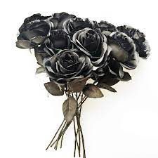Maybe you would like to learn more about one of these? 10pcs Lot Black Rose Artificial Silk Flowers Simulation Bouquet Real Feel Home Wedding Background Decorative Flower Arrangement Artificial Dried Flowers Aliexpress