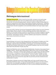 37/ 1999 tentang hubungan luar negeri: Hubungan Internasional