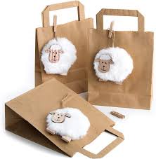 Kraft easter ideas / kraft easter cards bunny mini cards gift tags by. Logbuch Verlag 3 Brown Gift Bags For Easter Gifts Easter Pendant Sheep White Brown Natural Easter Packaging Amazon Co Uk Office Products