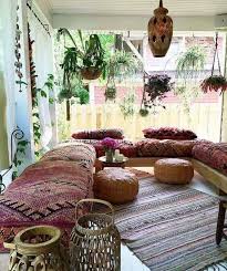 Living space dream home :: Best Boho Chic Outdoor Furniture To Redesign Porch Bohemian Living Rooms Bohemian Living Room Bohemian Porch