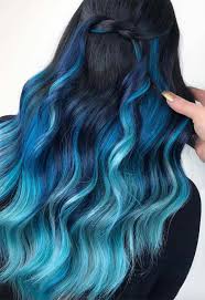 65 Iridescent Blue Hair Color Shades Blue Hair Dye Tips