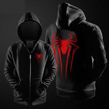 Black And Red Zip Up Hoodie Cool Spiderman Zip Up Hoodie Marvel Superhero Sweater For Men Cool Jackets For Men Hoodies Men Style Spiderman Hoodie