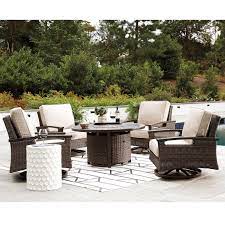 Cushions are made with sunbrella® fabric that is resistant to stains, mildew, chlorine and fading Fire Table And Chair Set Off 52