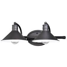 Shop Akron 2 Light Bronze Farmhouse Barn Bathroom Vanity Fixture 18 In W X 6 25 In H X 10 In D Overstock 28386924