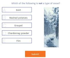 This guide will help you identify what kind of snow you're skiing on. Holiday Trivia Activities For Your Classroom Woot Math