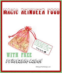 Sprinkle the lawn at night the moon will make it sparkle bright santa's reindeer fly and roam this will guide them to your home. Reindeer Food Bags Magic Reindeer Dust Free Poem Printable Tags